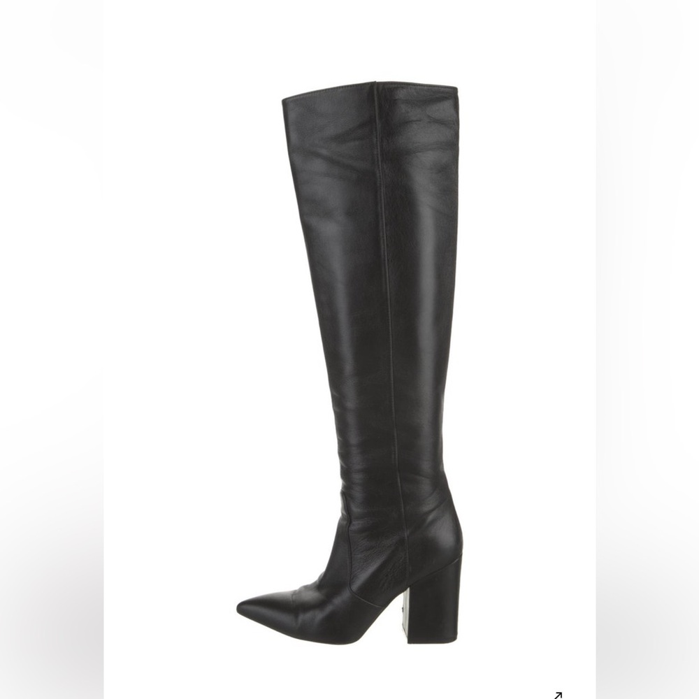 Stuart Weitzman Black Leather Over-The-Knee Boots